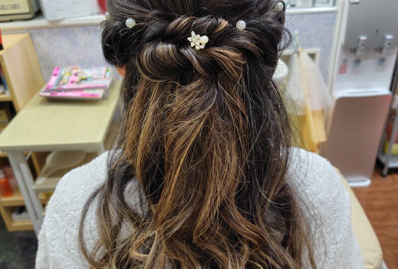 画像3658：結婚式、ご出席のヘアセット